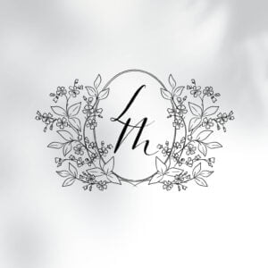 Weddinglogo Vintage Flower